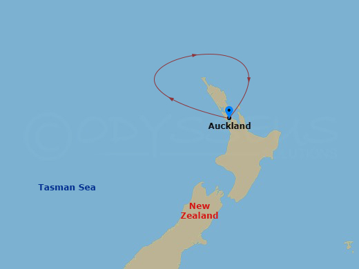 Disney Wonder - 3 Night - Disney Magic at Sea Cruise from Auckland - Disney Wonder - Starting in Auckland itinerary map