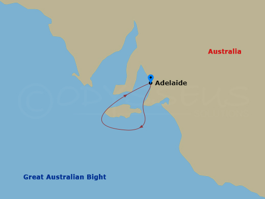 Carnival Adventure - 3 Night - Getaway - Carnival Adventure - Starting in Adelaide, Australia itinerary map