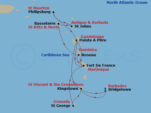 10 Night - Mediterranean - MSC Sinfonia - Starting in Lisbon (Cascais), Portugal, Alicante, Spain, Mahon, Menorca, Spain, Olbia, Italy, Genoa (Portofino), Italy, Marseille (Provence), France, Malaga (Granada), Spain, Portimao, Portugal, Lisbon (Cascais), Portugal itinerary map